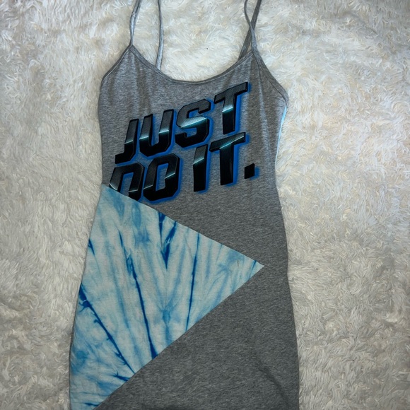 Nike Gray and Blue Mini Dress - Picture 1 of 2